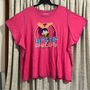 Torrid AC DC Slim Fit Seam Tee – Cotton Pink - 6X